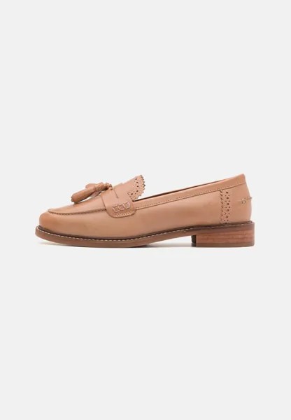 Слипоны Leather Anna Field, цвет cognac