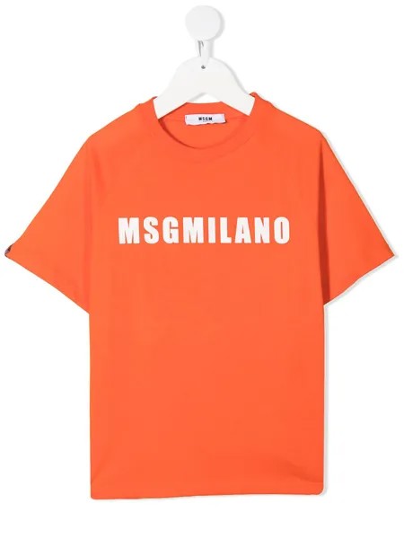 MSGM Kids футболка с короткими рукавами и логотипом