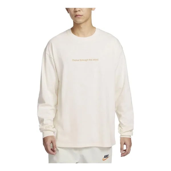 Футболка Nike Sportswear Nai-Ke Long Sleeve T-Shirt 'Beige', бежевый