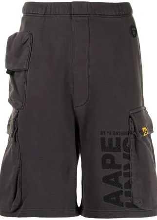 AAPE BY *A BATHING APE® шорты карго с вышитым логотипом