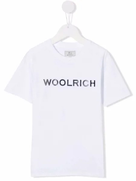 Woolrich Kids футболка с логотипом