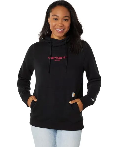 Толстовка Carhartt Force Relaxed Fit Lightweight Graphic Hooded, черный