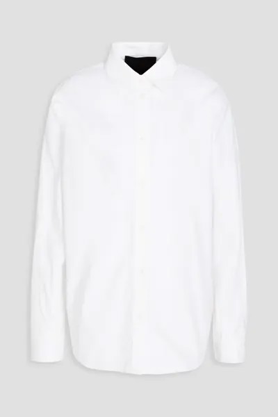 Рубашка из хлопкового поплина с оборками Redvalentino, белый