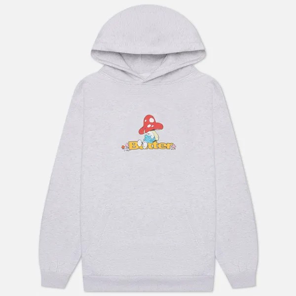 Мужская толстовка Butter Goods x The Smurfs Lazy Logo Hoodie серый, Размер M