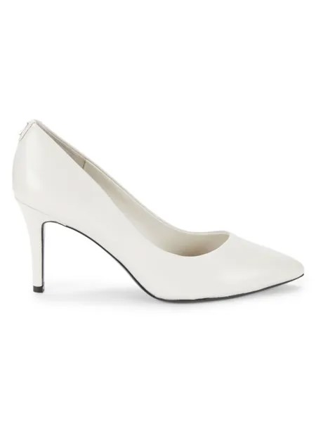 Кожаные туфли-лодочки Royale в стиле котенка Karl Lagerfeld Paris, цвет Soft White