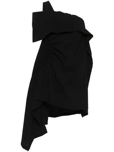 Issey Miyake блузка на одно плечо, черный