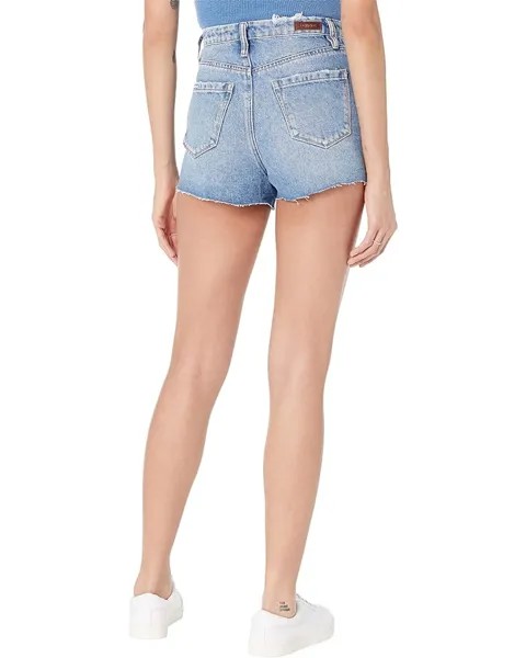 Шорты Blank NYC Reeve High-Rise Denim Cutoffs Medium Wash Shorts in Blue, цвет Cruise Control