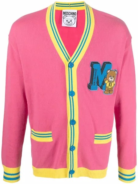 Moschino кардиган с нашивкой