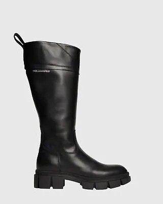 Karl Lagerfeld Wmns Aria Riding High Boots Женщины черный