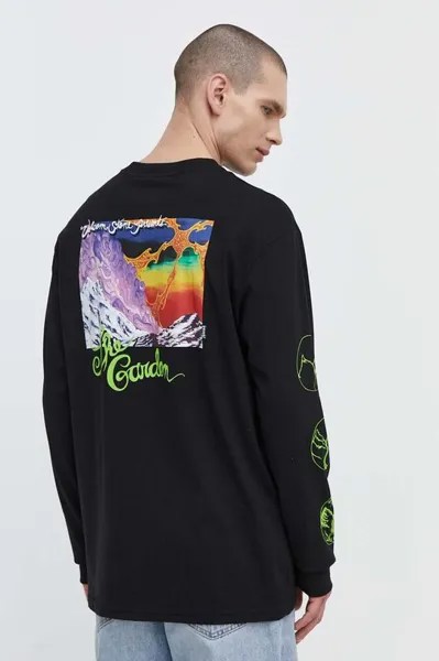 Хлопковый лонгслив Volcom, черный