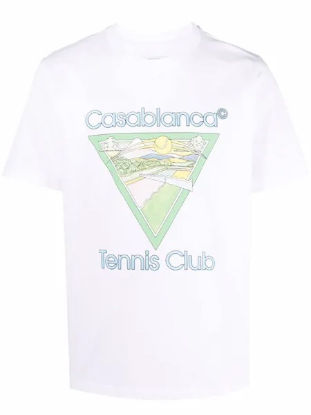 Casablanca футболка Tennis Club из органического хлопка