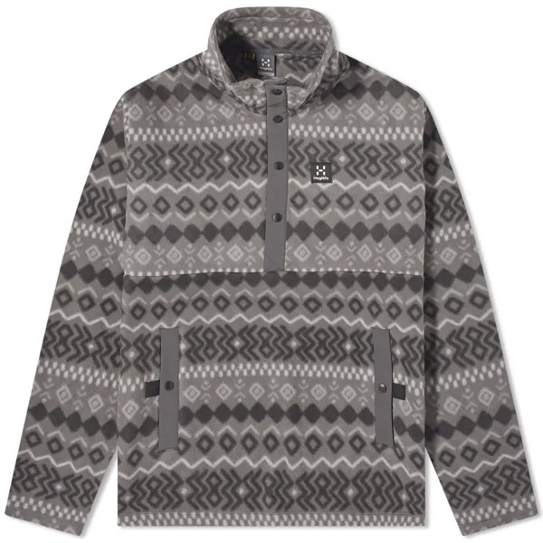 Флис Haglöfs Mora Mid Half Snap Fleece, цвет Magnetite & True Black