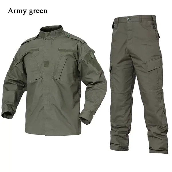 Зеленая камуфляжная форма, тактический военный боевой уличный охотничий походный Треккинговый костюм Cs тренировочный спецназ и брюки