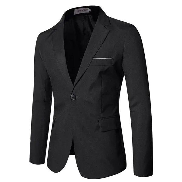 Модный костюм Мужская одежда Куртка Элегантный Мужской сплошной цвет Slim и одежда для отдыха