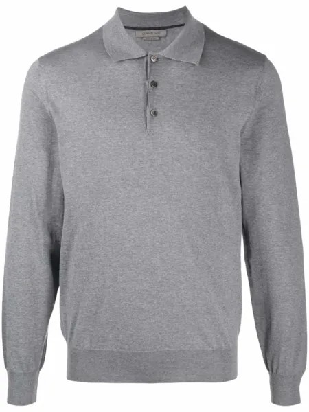 Corneliani свитер с воротником поло, серый