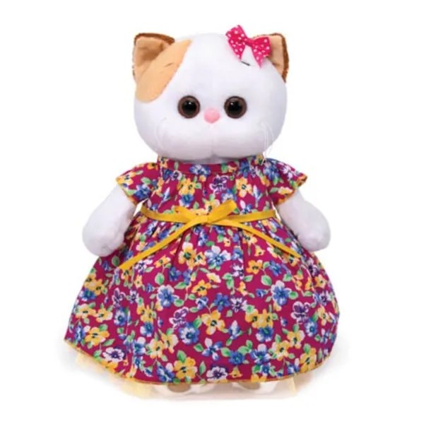 Мягкая игрушка Budi Basa Кошечка Ли-Ли в платье с цветочным принтом 24 см