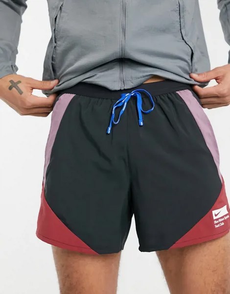 Бордовые шорты длиной 5 дюймов Nike Running BRS-Многоцветный
