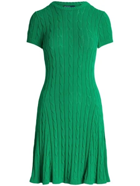 Polo Ralph Lauren платье мини фактурной вязки, зеленый
