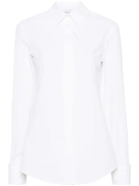 Sportmax поплиновая рубашка Oste, белый