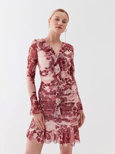 Коктейльное платье узкого кроя Guess, розовый