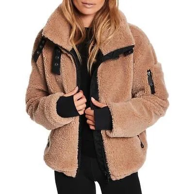 СЭМ. Женское бежевое теплое повседневное плюшевое пальто из шерпы, верхняя одежда XL BHFO 5666