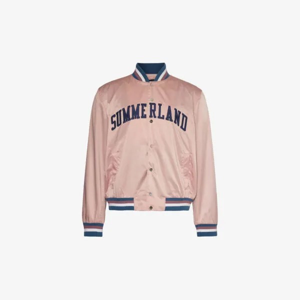Атласная университетская куртка свободного кроя summerland Nahmias, розовый