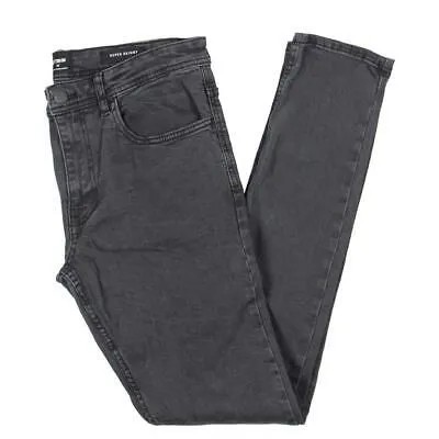 Мужские черные джинсы суперскинни из хлопка со средней посадкой 32 BHFO 6058