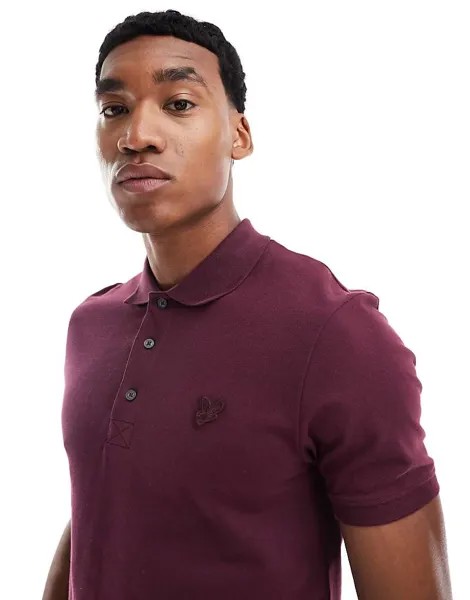 Красная рубашка-поло с короткими рукавами Lyle & Scott Tonal Eagle