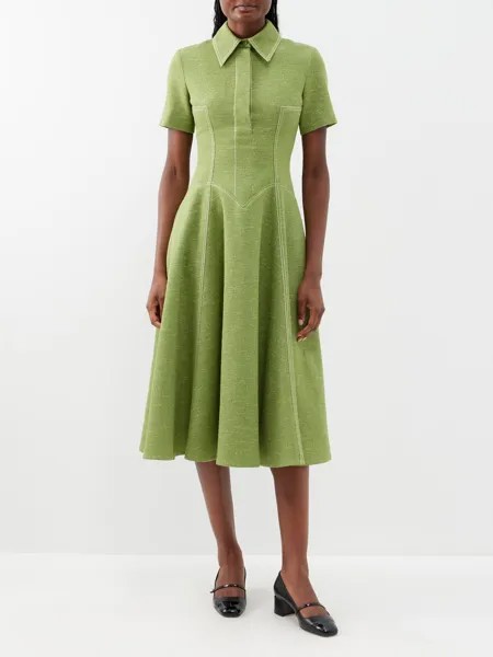 Джинсовое платье-рубашка jody Emilia Wickstead, зеленый