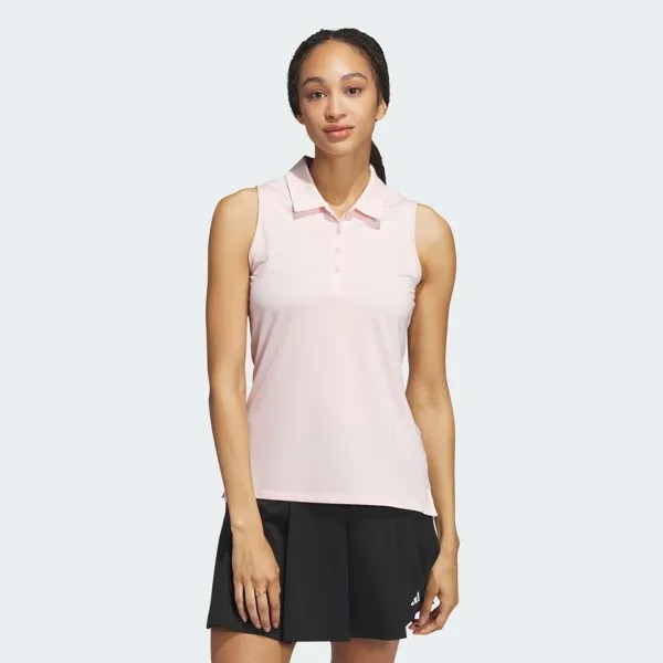 Ultimate365 Однотонная рубашка-поло без рукавов Adidas, цвет Sandy Pink