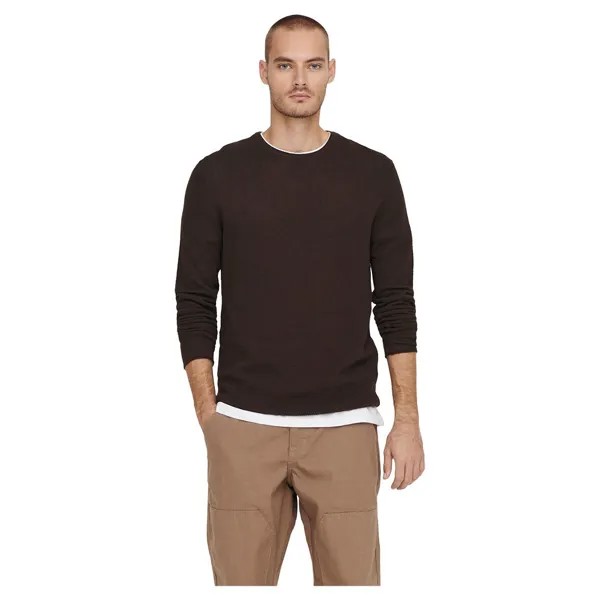 Свитер Only & Sons Panter Life 12 Struc, коричневый