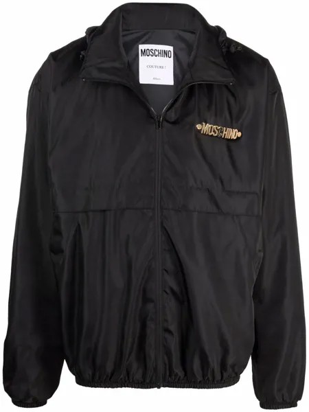 Moschino logo-plaque lightweight jacket