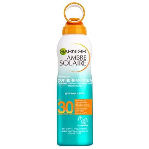 GARNIER Ambre Solaire солнцезащитный спрей-вуаль Солнечная вода SPF 30 200 мл