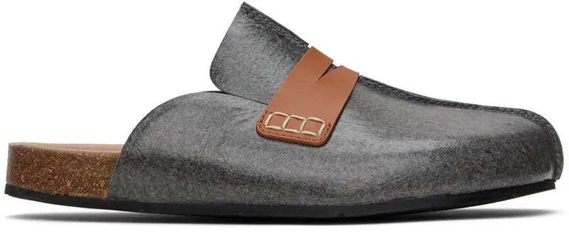Серые сабо из ламинированного фетра Jw Anderson, цвет Medium grey