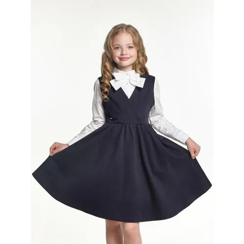 Школьный сарафан Mini Maxi, размер 128, синий