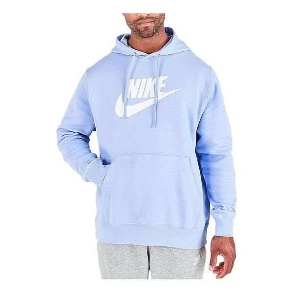 Толстовка Nike Sportswear Club Fleece Graphic Pullover Hoodie 'Light Marine', синий