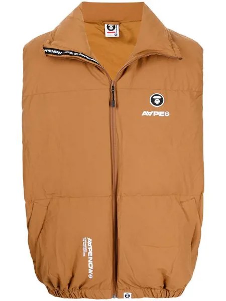 AAPE BY *A BATHING APE® logo-patch padded puffer gilet