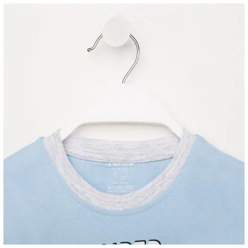 TAKRO Комплект для мальчика (шорты, футболка) , цвет голубой/т синий, рост 110 см