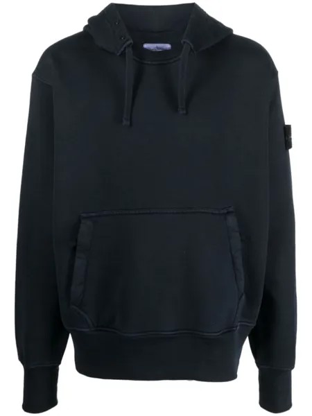 Stone Island худи с нашивкой Compass, синий