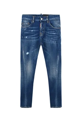 Выбеленные джинсы с потертостями Dsquared2