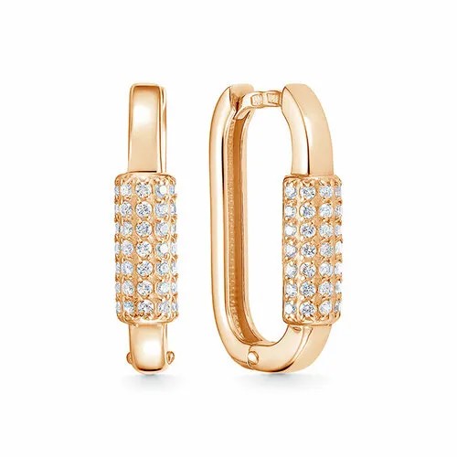Серьги Яхонт, серебро, 925 проба, фианит, , бесцветный