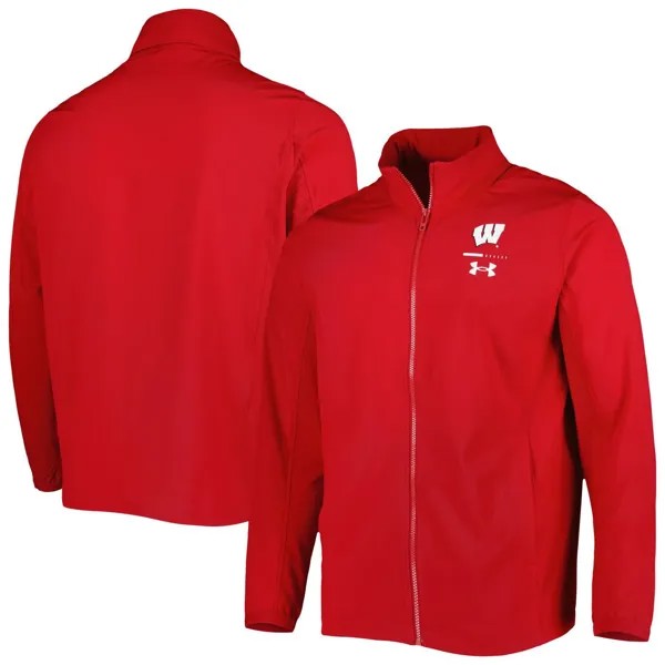 Мужская куртка Red Wisconsin Badgers Squad 3.0 с молнией во всю длину Under Armour
