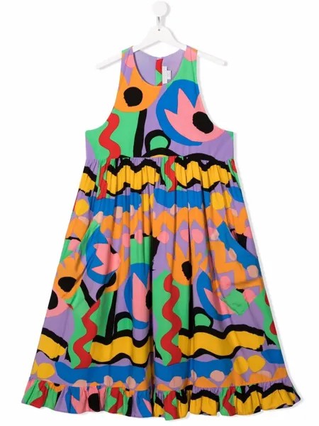 Stella McCartney Kids платье с абстрактным принтом