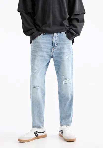 Джинсы узкого кроя PULL&BEAR, светло-синий