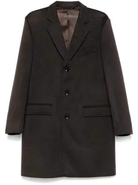 Brioni фактурное пальто, коричневый