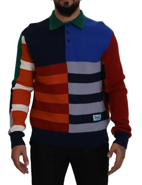 DOLCE - GABBANA Свитер в разноцветную полоску Шерстяной пуловер IT48/US38/M 2030usd