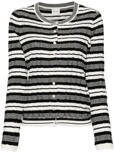 Paul Smith полосатый кардиган из органического хлопка, белый