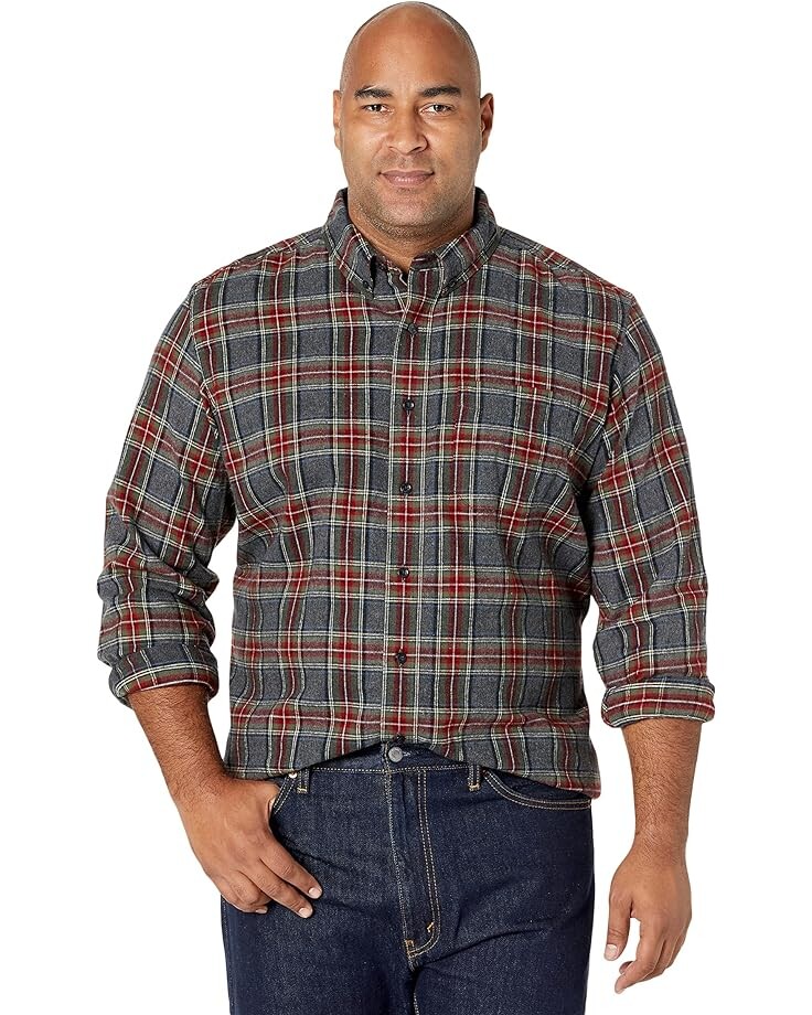 Рубашка L.L.Bean Scotch Plaid Flannel Traditional Fit, цвет Grey Stewart