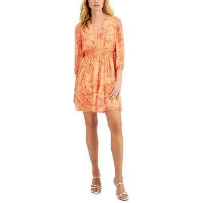 Женское оранжевое шифоновое платье с расклешенной юбкой Taylor Petites 2P BHFO 6665