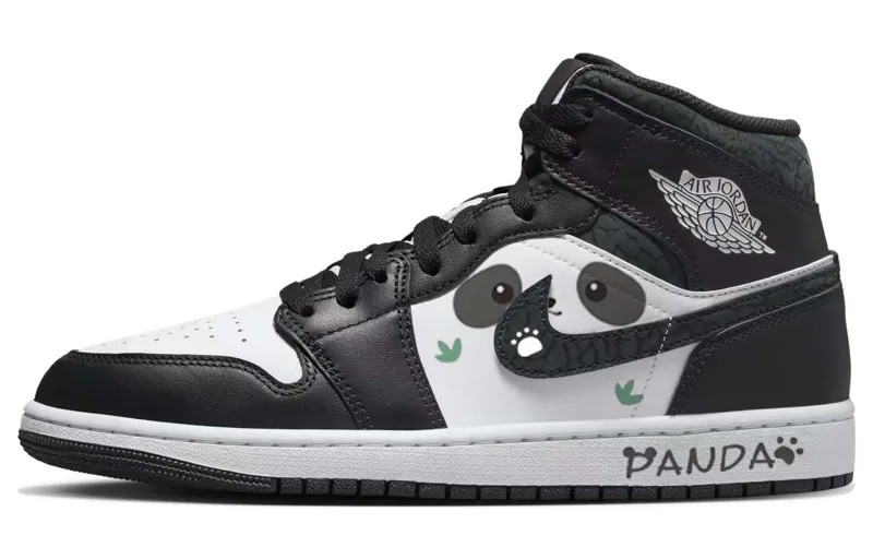 Кроссовки Air Jordan 1 Vintage Basketball Shoes Men High-top Black/white, черный